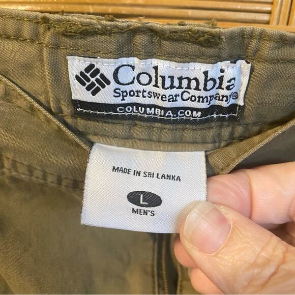 Columbia Men's Olive Green atsa II walk Shorts 6 inch inseam large trail NWT - Picture 3 of 7